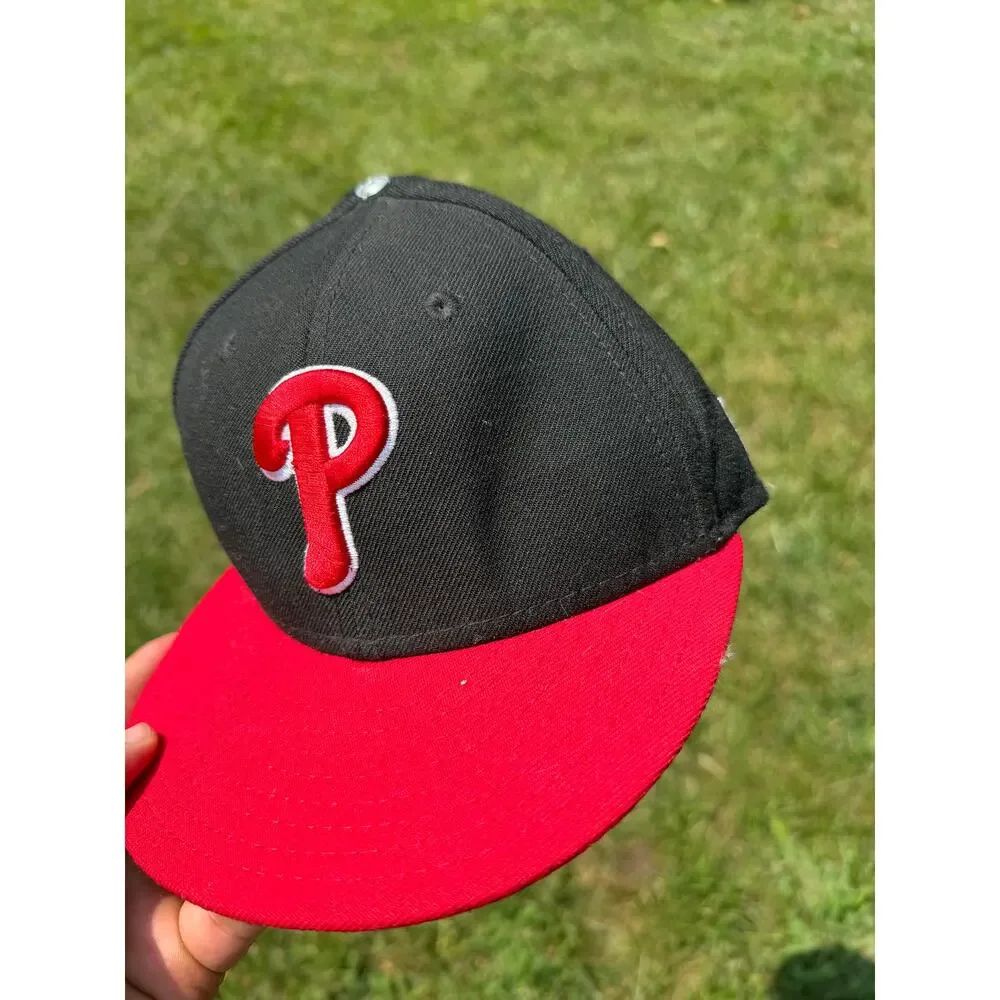 new era kids 6 5/8 philadelphia phillies fitted hat cap